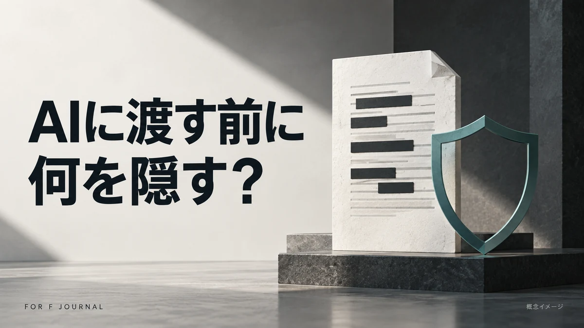 AIに渡すデータは何を隠す?機密情報の検出・加工を依頼する前の確認事項